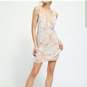 Free People White Night Shimmers Dress